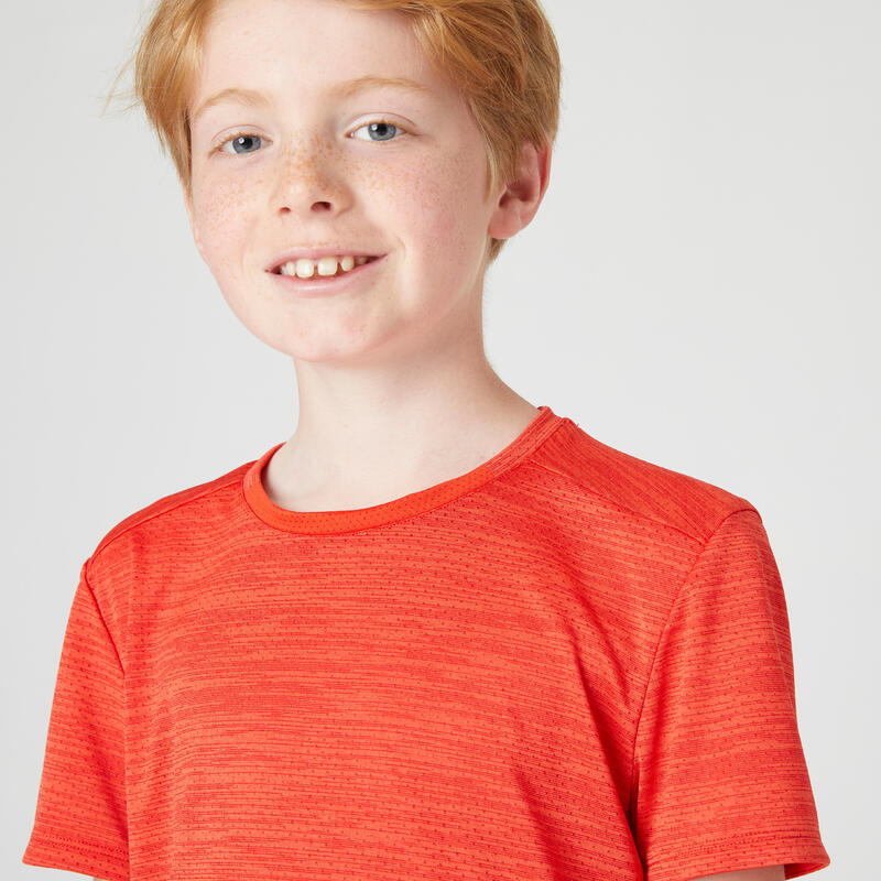Tricou S500 educație fizică respirant roșu Băieți  