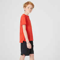 Kids' Synthetic Breathable T-Shirt S500 - Red