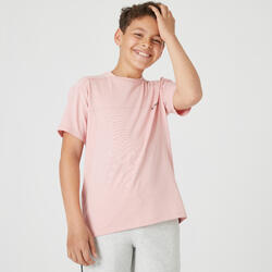 T-shirt enfant coton respirant - 500 rose