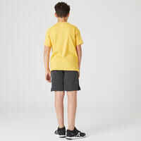 Kids' Breathable Cotton T-Shirt 500 - Yellow