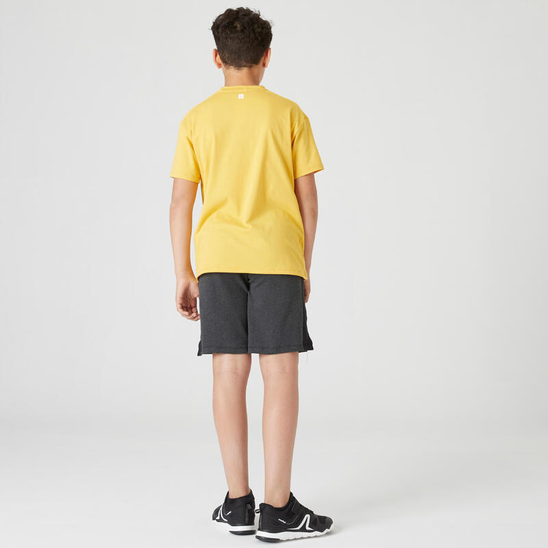 T-shirt enfant coton respirant - 500 jaune