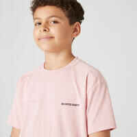 Kids' Breathable Cotton T-Shirt 500 - Pink