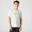 Camiseta gimnasia manga corta algodón transpirable Niños Domyos 500 gris claro