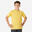T-shirt bambino ginnastica 500 regular fit cotone gialla