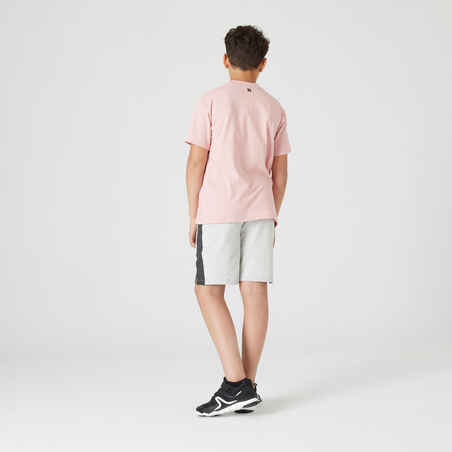 Kids' Breathable Cotton T-Shirt 500 - Pink