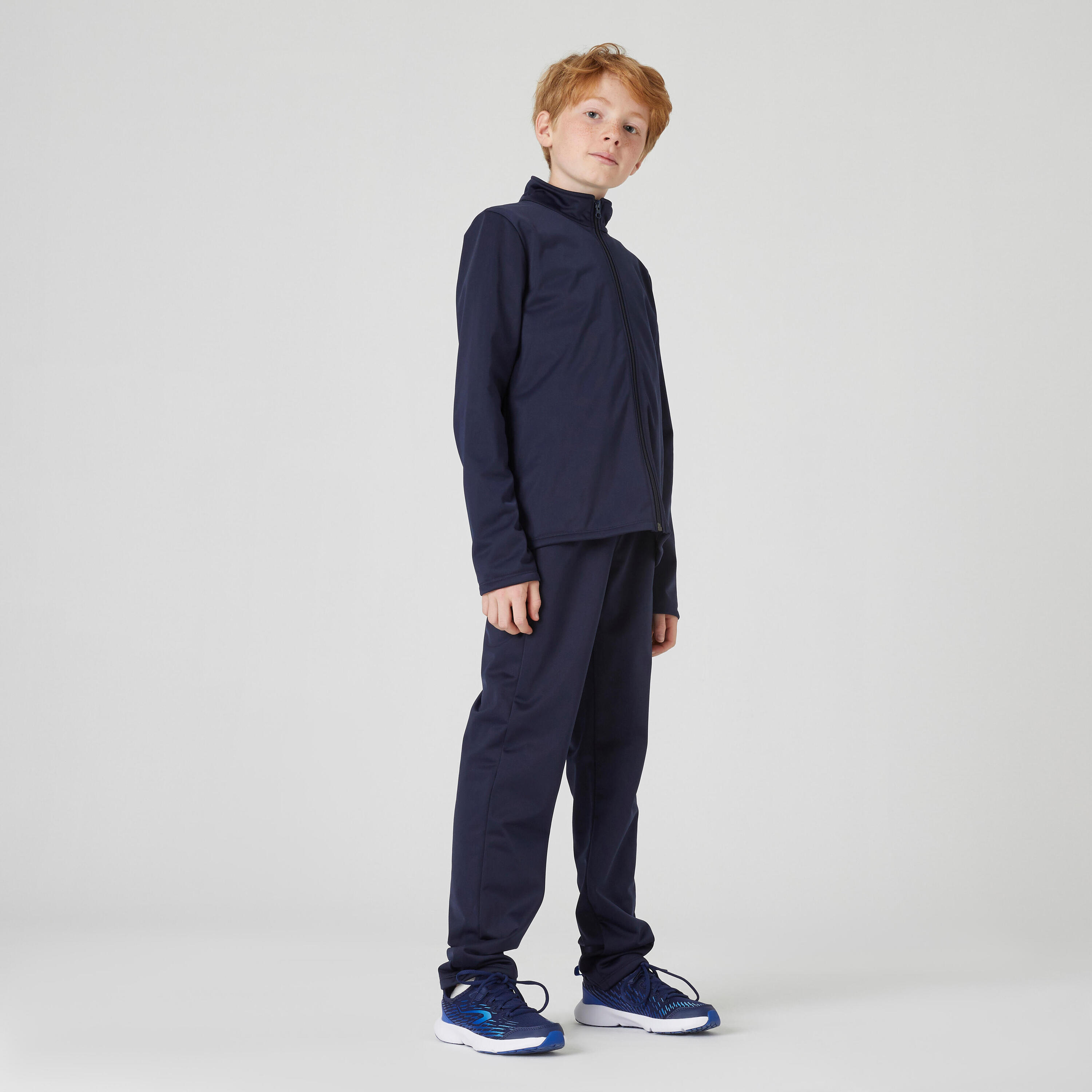 Kids' Synthetic Breathable Tracksuit Gym'Y - Navy Blue 5/5