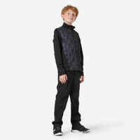 Kids' Breathable Synthetic Tracksuit Gym'y - Black & Print
