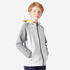 Kids Breathable Cotton Zip-Up Hoodie 900 - Light Grey Marl