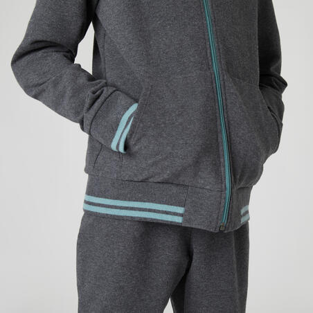 Survêtement chaud enfant - 500 gris chiné foncé