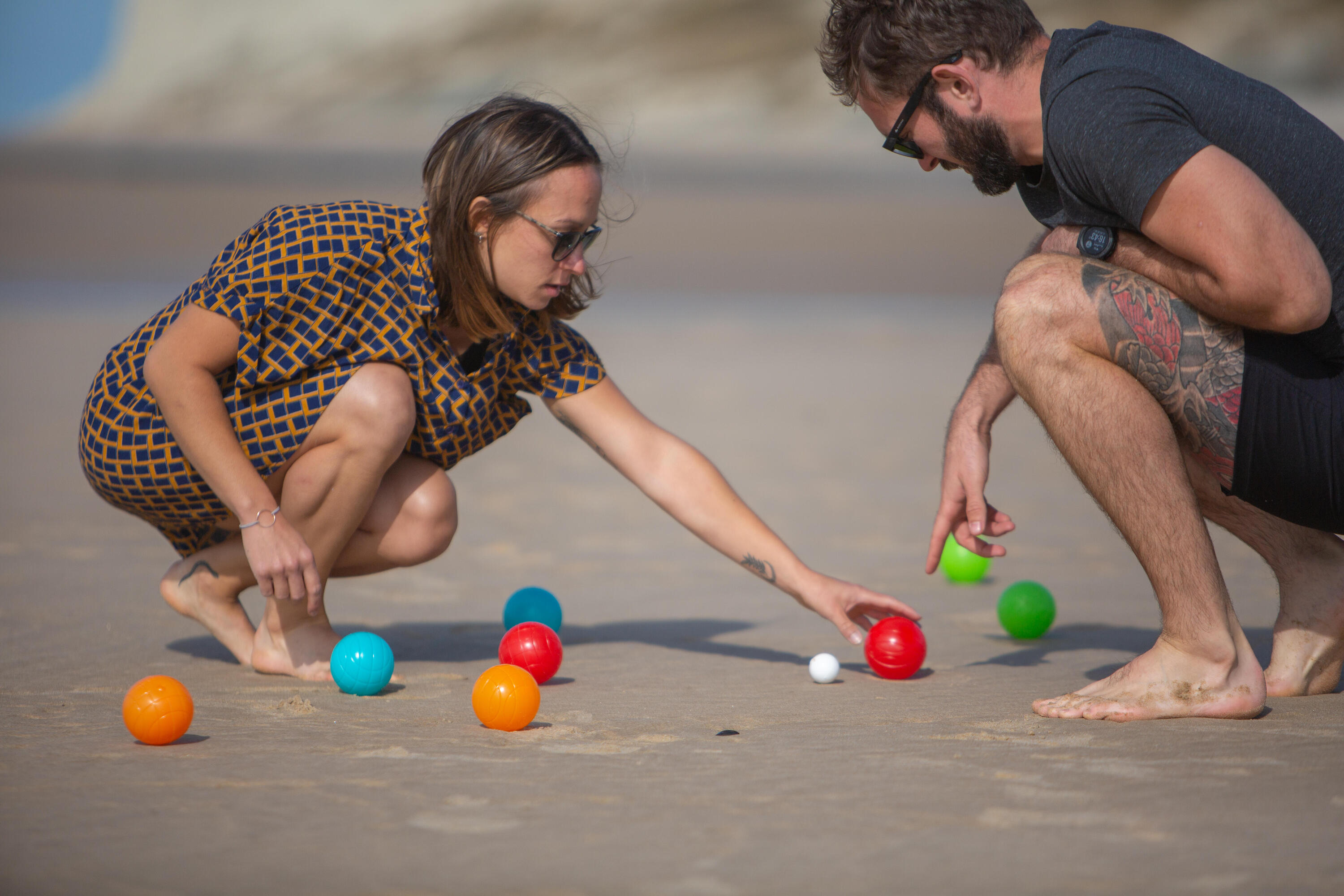 8 boules de pétanque en plastique 12/13