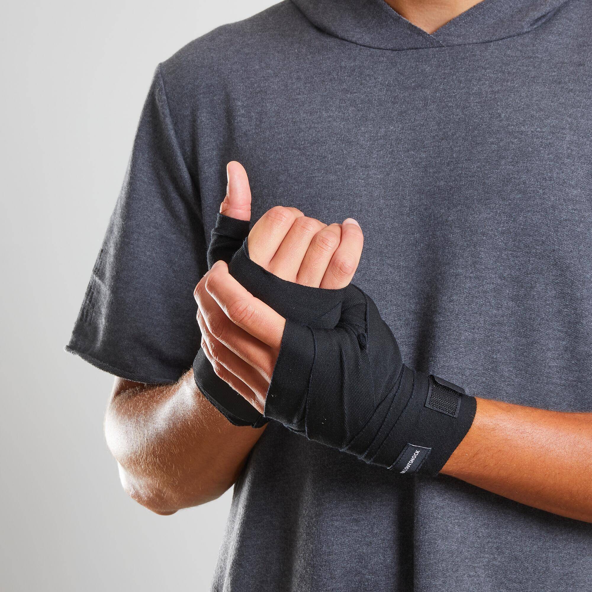 Adult Boxing Wraps 2.5m Black -  4