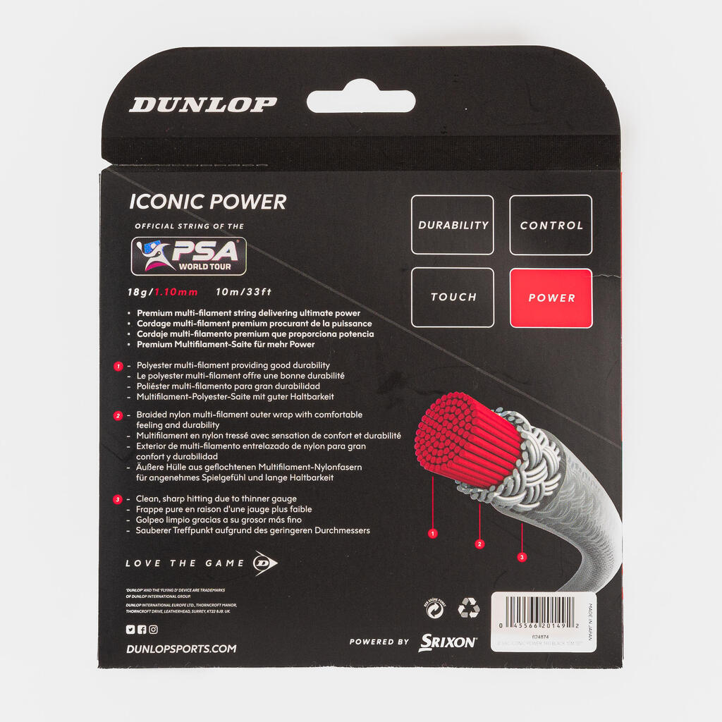 Squashsaite Iconic Power 1,10 mm Dunlop