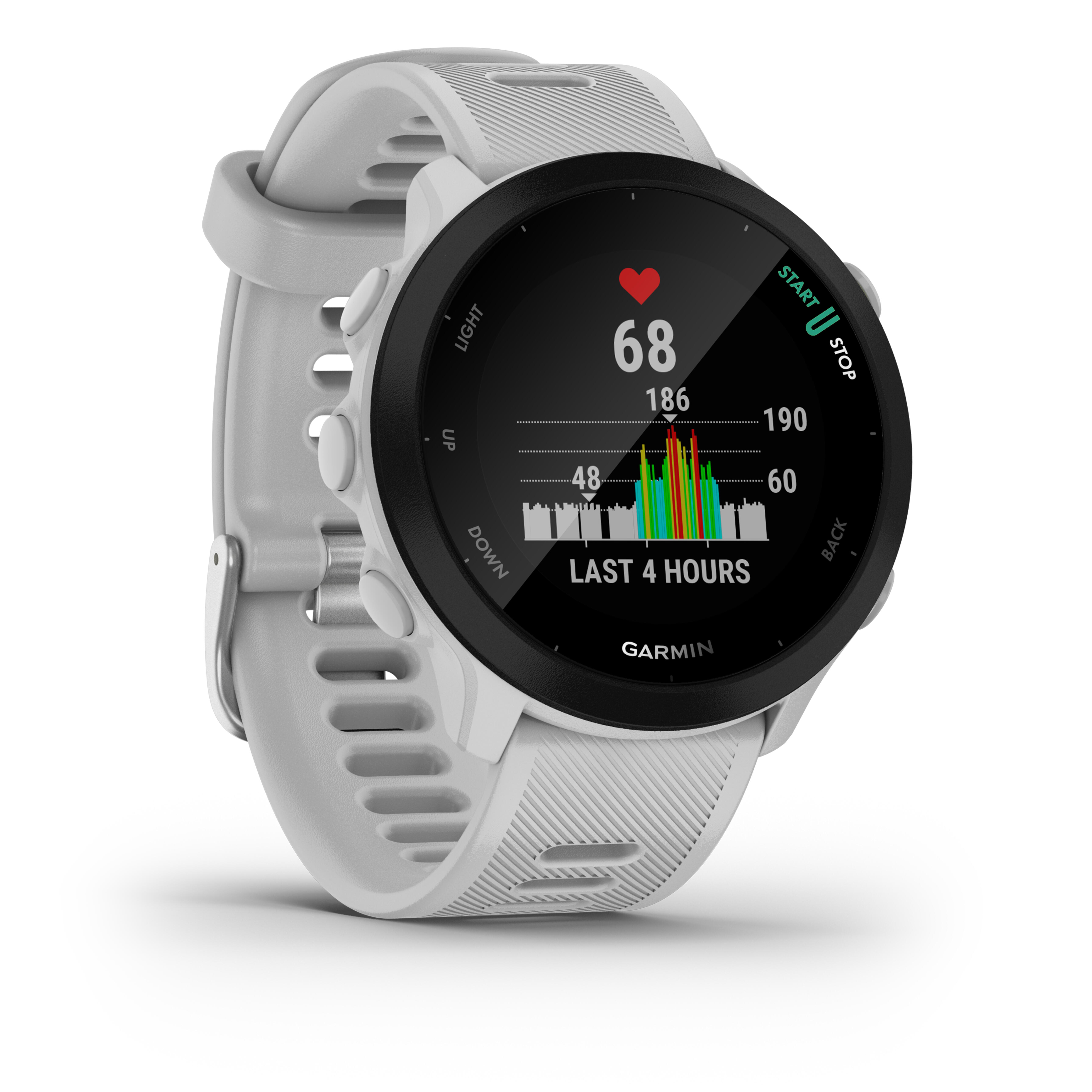 GARMIN Gps-horloge voor hardlopen Forerunner 55 wit | Decathlon