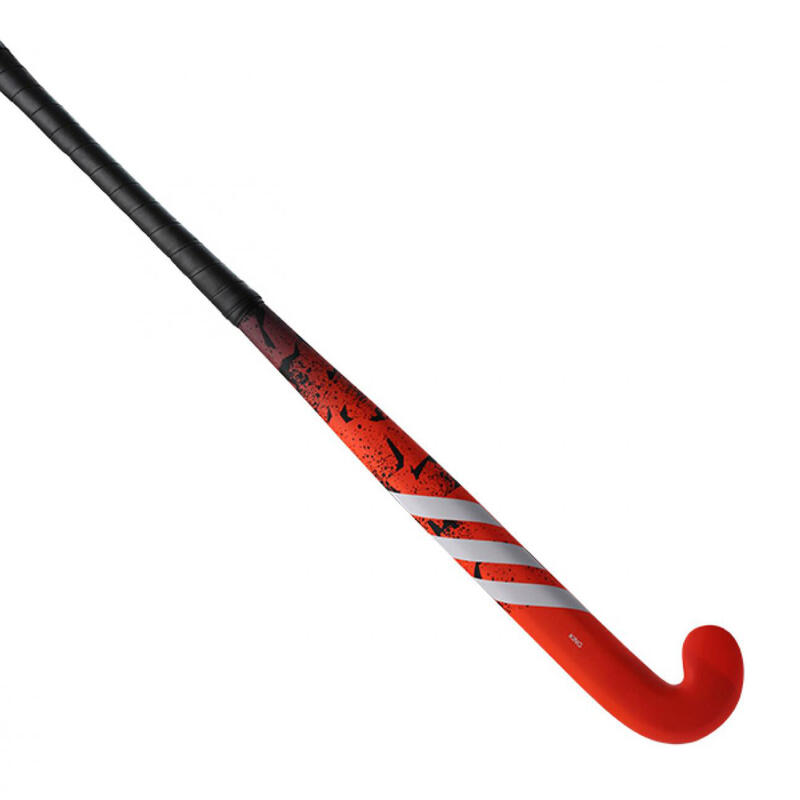 Stick de hockey sobre hierba Adidas King.9 madera Niños rojo blanco