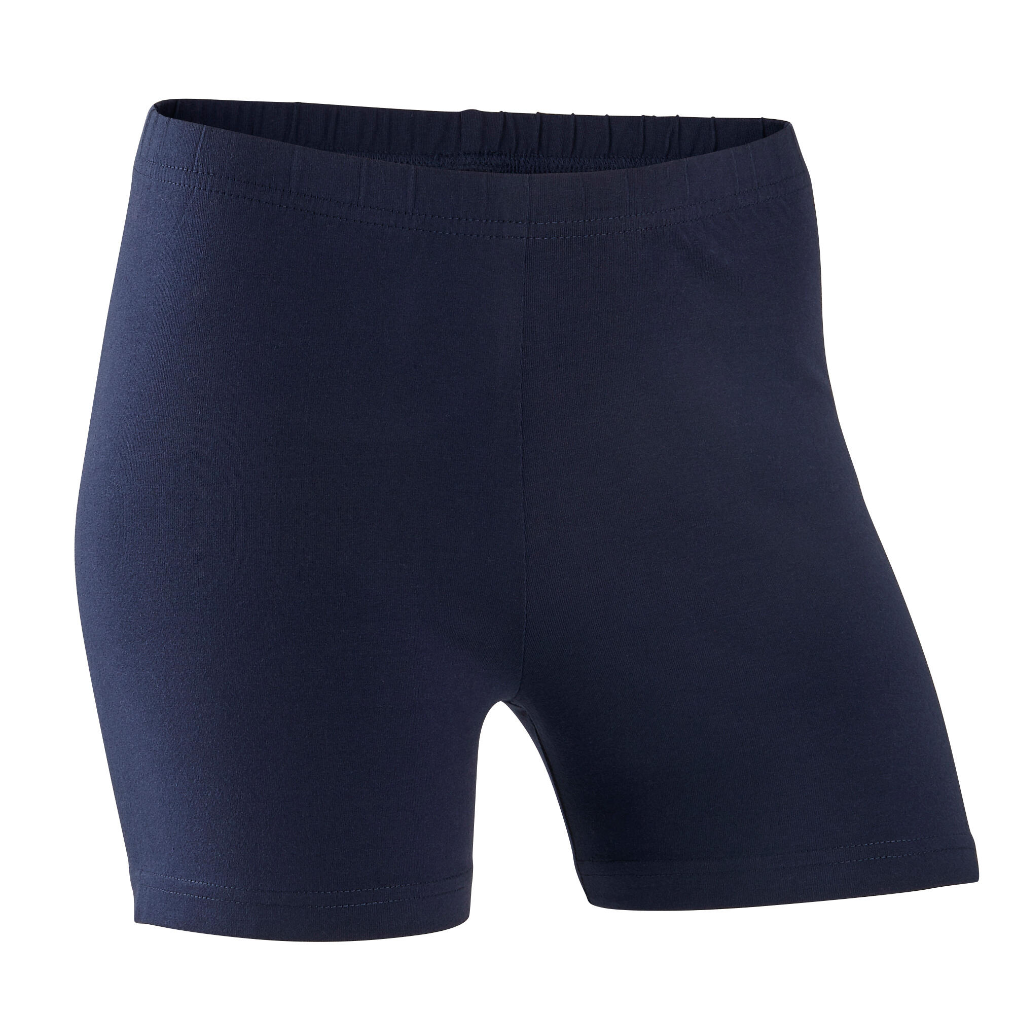 DOMYOS Girls' Short Multisport Cotton Shorts - Navy Blue