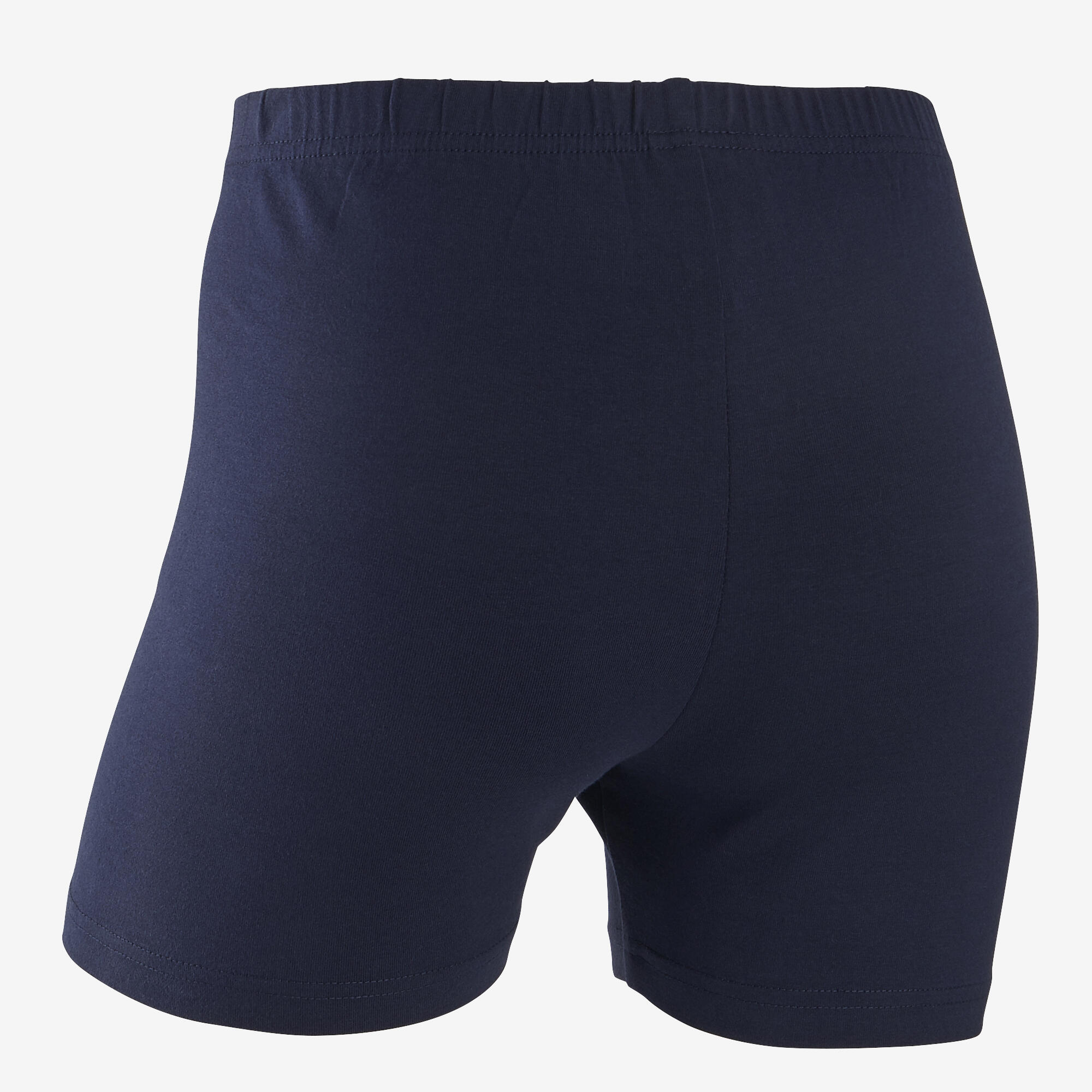 Dívčí bavlněné kraťasy 100 námořnické modré 3/4