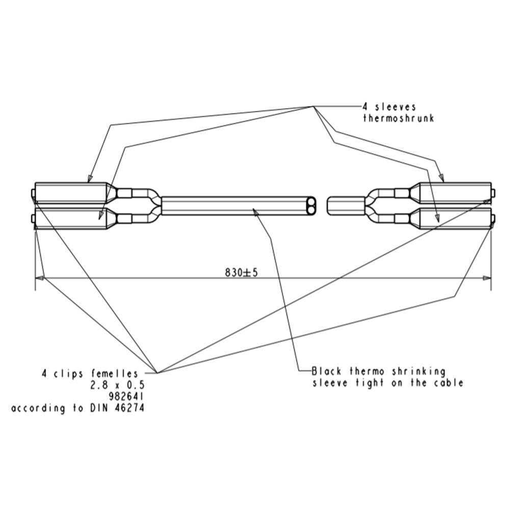Dynamo Cable Kit Elops LD - Black