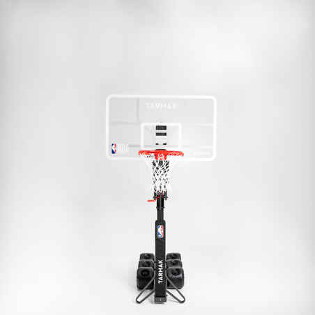 Canasta de baloncesto regulable de 2,10 m a 3,05 m - B900 BOX NBA negro blanco