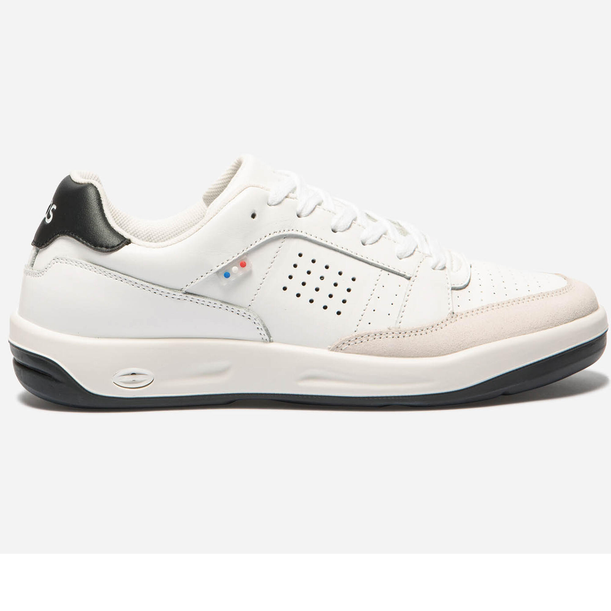Chaussures cuir marche urbaine homme TBS ALLBINN blanc bleu H 1/4