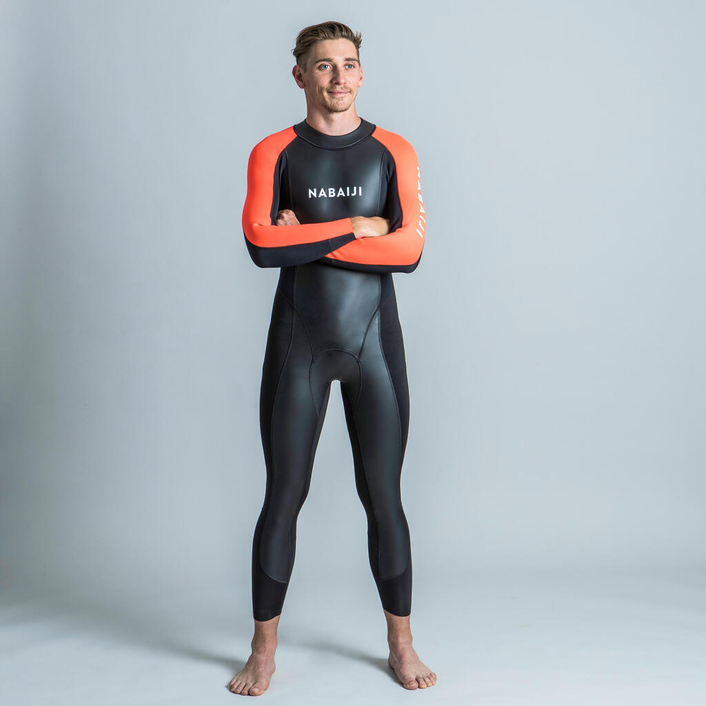 Men's Open-Water Swimming Neoprene Wetsuit OWS 100