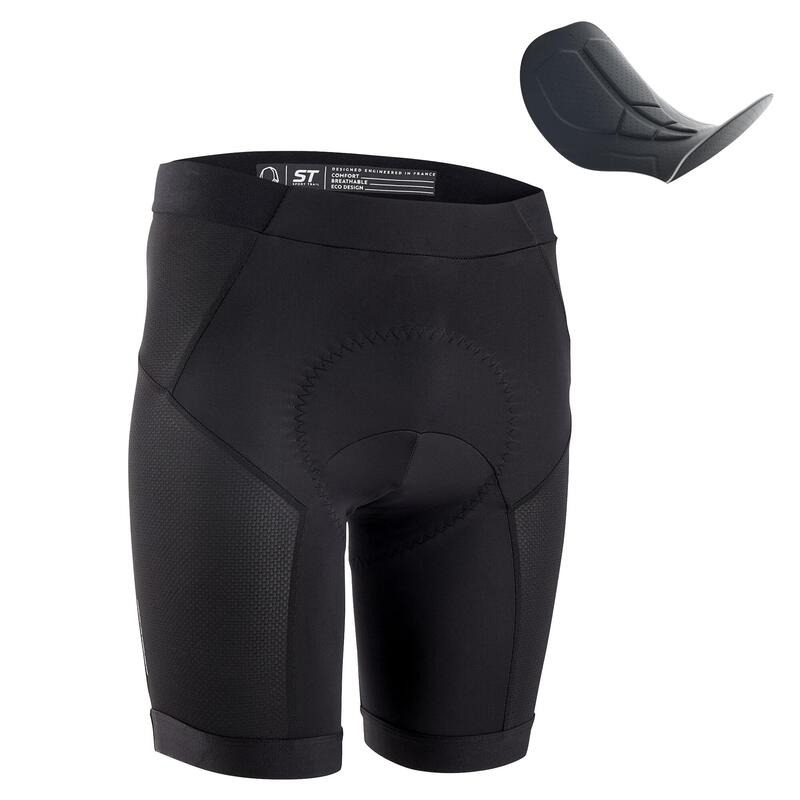 Culotte ciclismo corto MTB hombre Rockrider ST 500 Verde