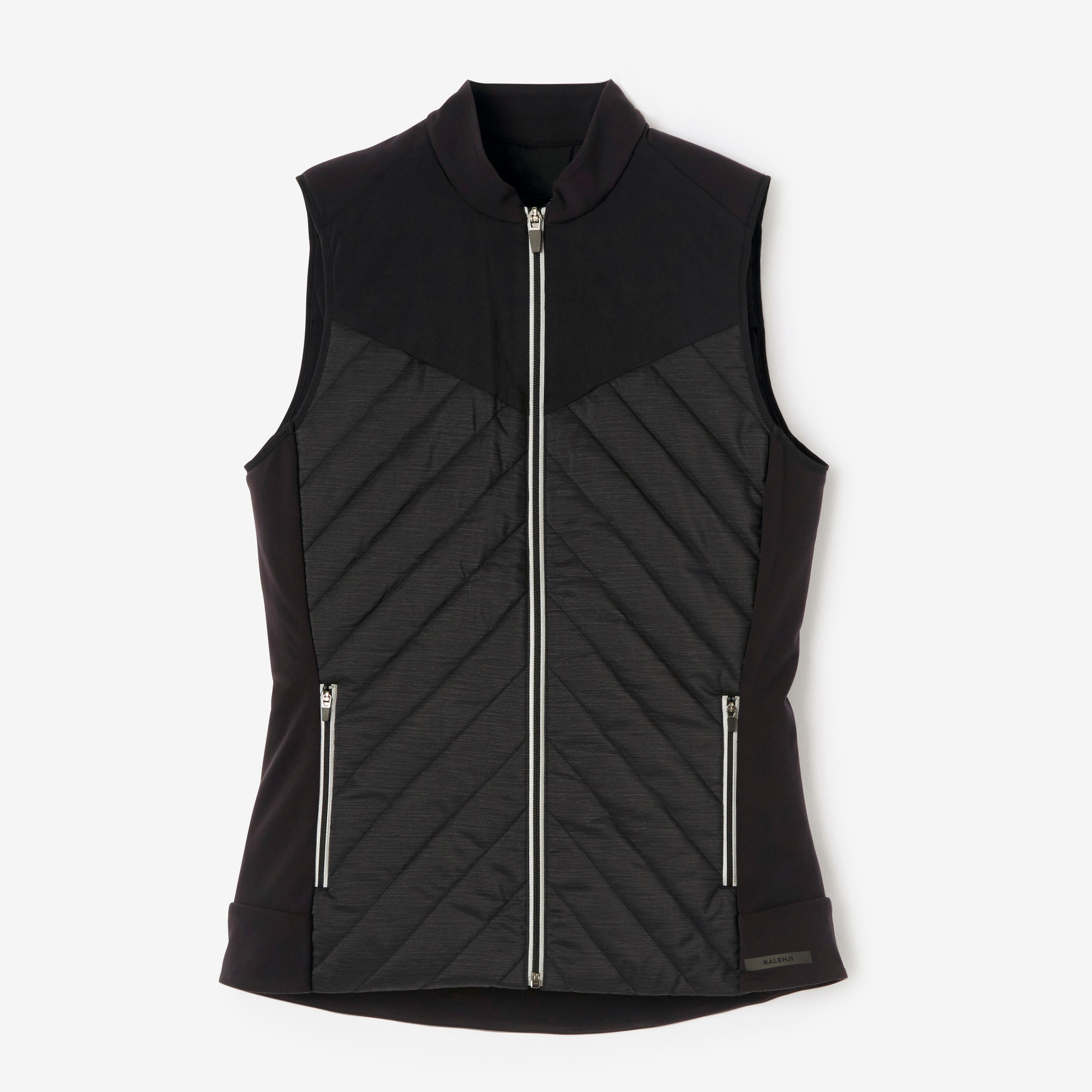 Women's sleeveless running jacket Warm - black 7/7