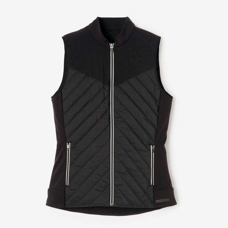 Women's Running Sleeveless Jacket Warm - black