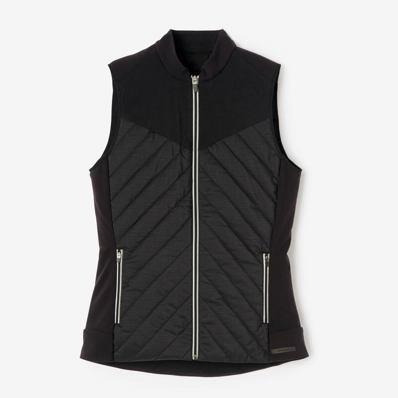 Bodywarmer voor hardlopen dames Warm zwart