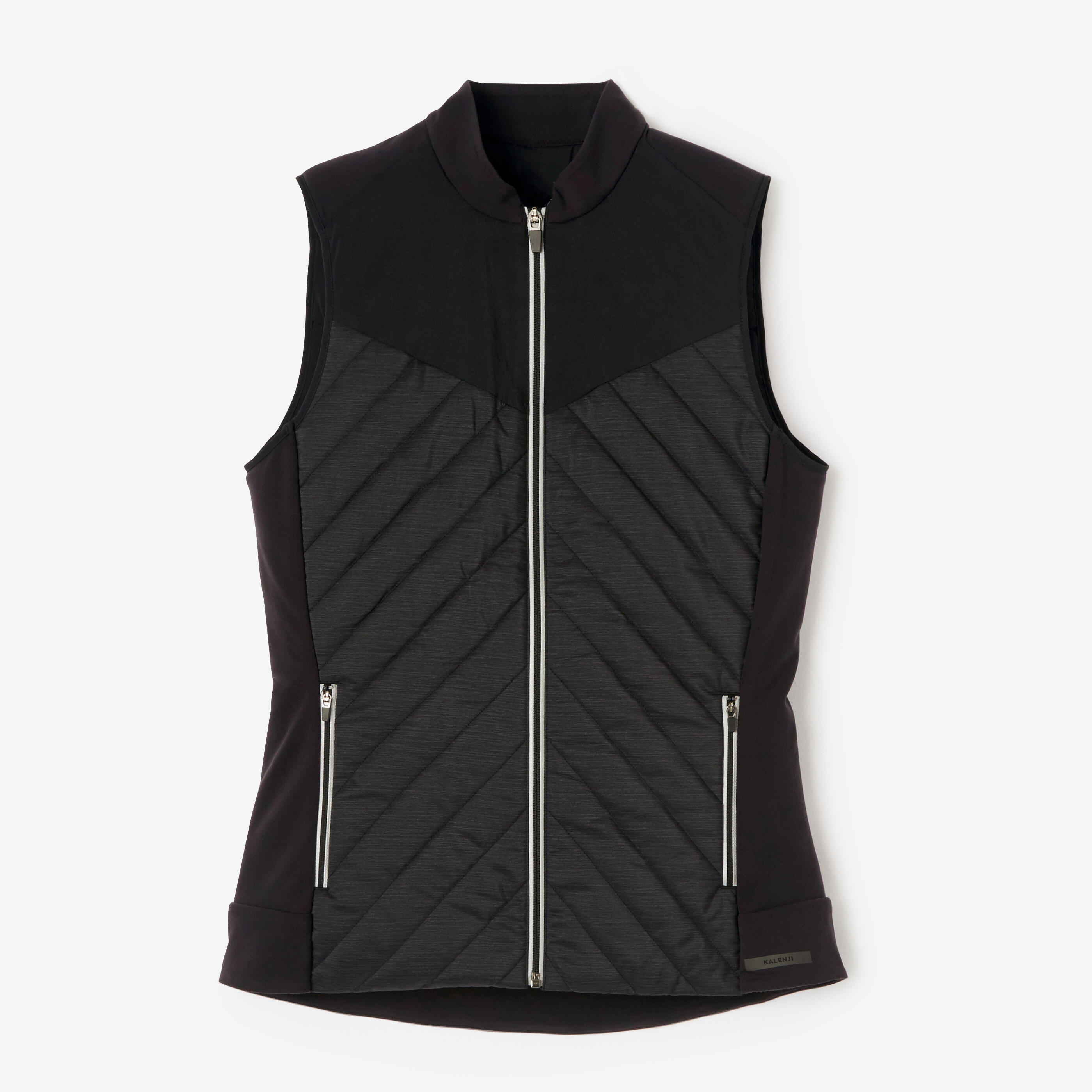 Women s sleeveless running jacket Warm black