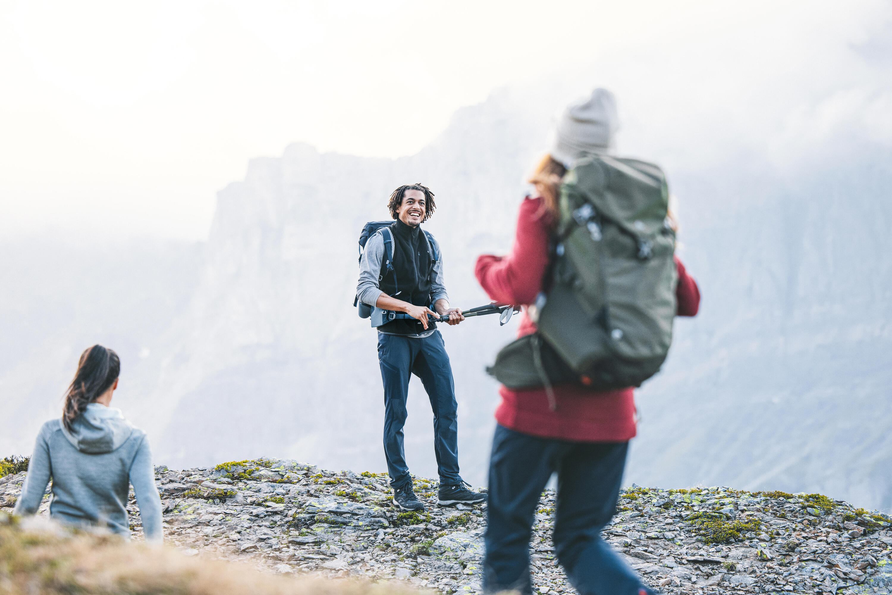 Fleeceweste Herren Wandern - MH100 schwarz 8/9