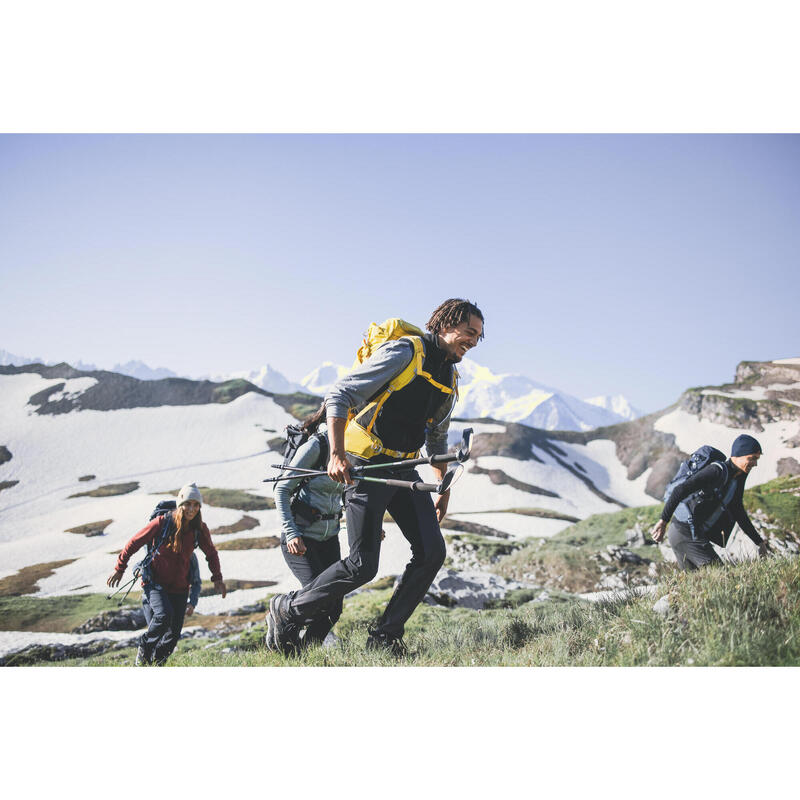 Colete Polar de Caminhada na montanha Homem, MH100 Preto