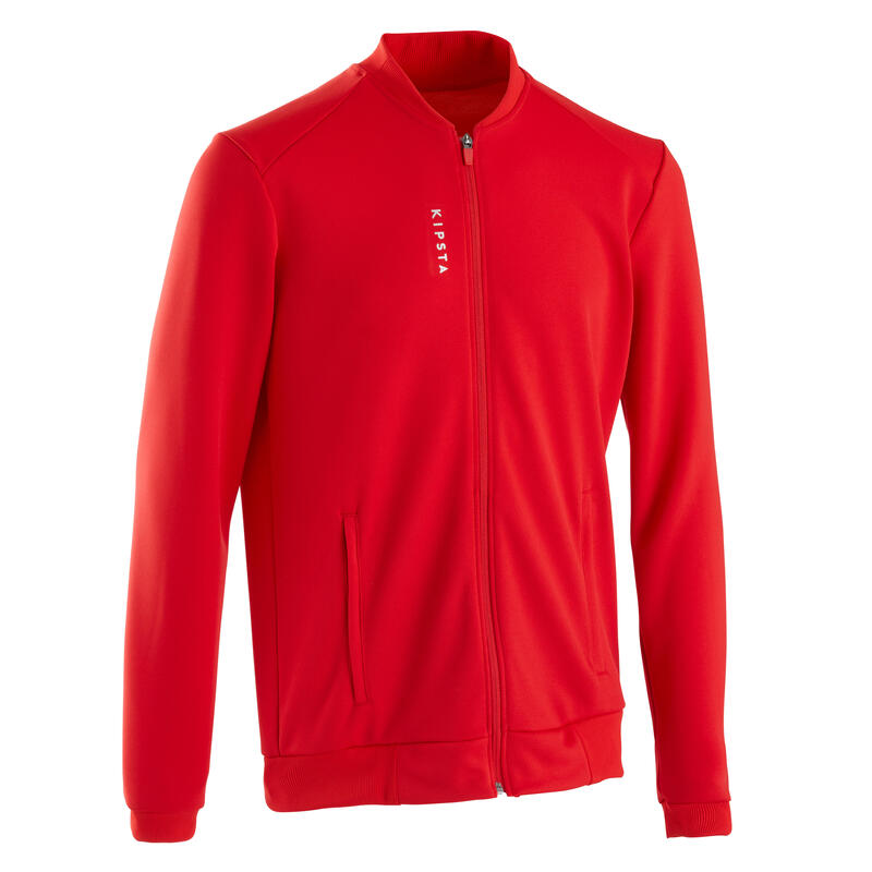 Chaqueta de fútbol ligera adulto T100 rojo 