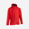 Damen/Herren Fussball Regenjacke wasserdicht - T100 rot