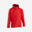 Veste de football imperméable T100 adulte rouge