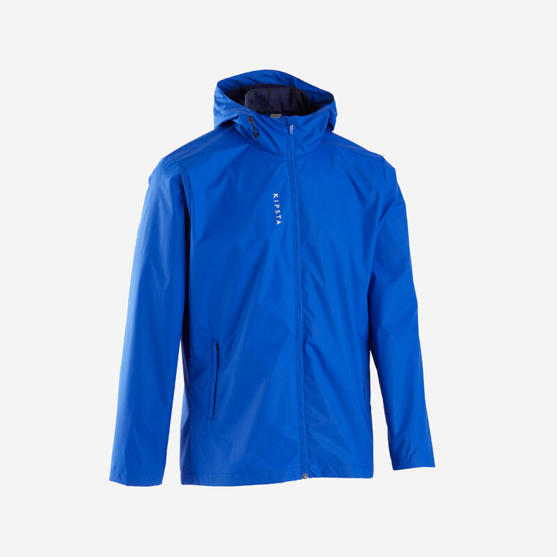 Damen/Herren Fußball Regenjacke wasserdicht - T100 blau