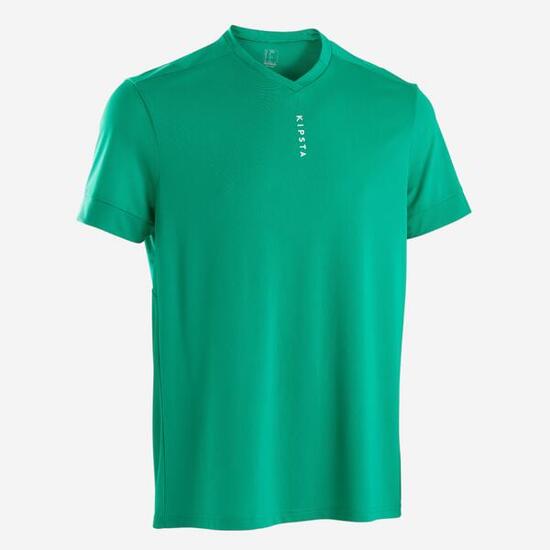 Maillot de football adulte F500 Vert uni