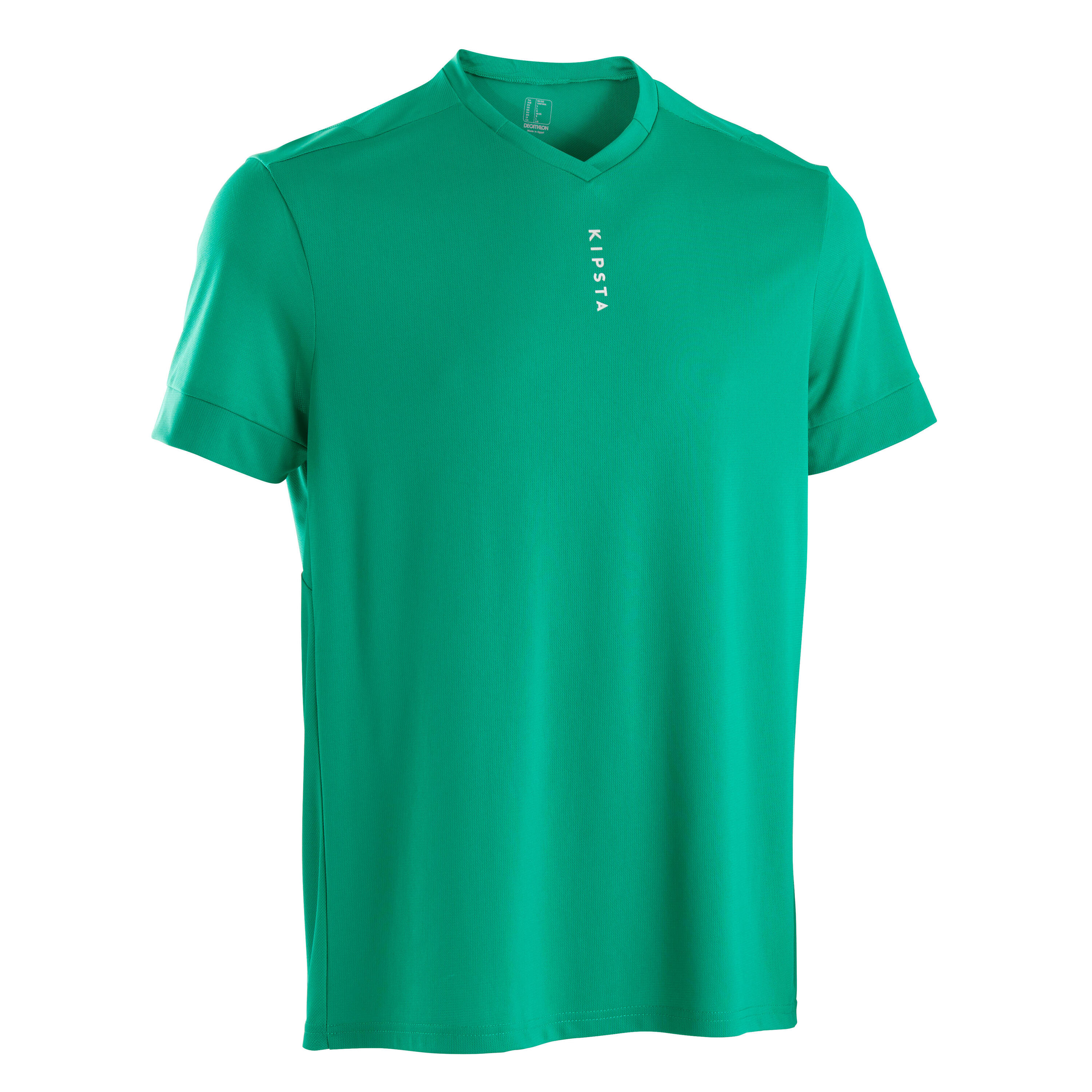 Adult Football Shirt F500 - Plain Green 1/4