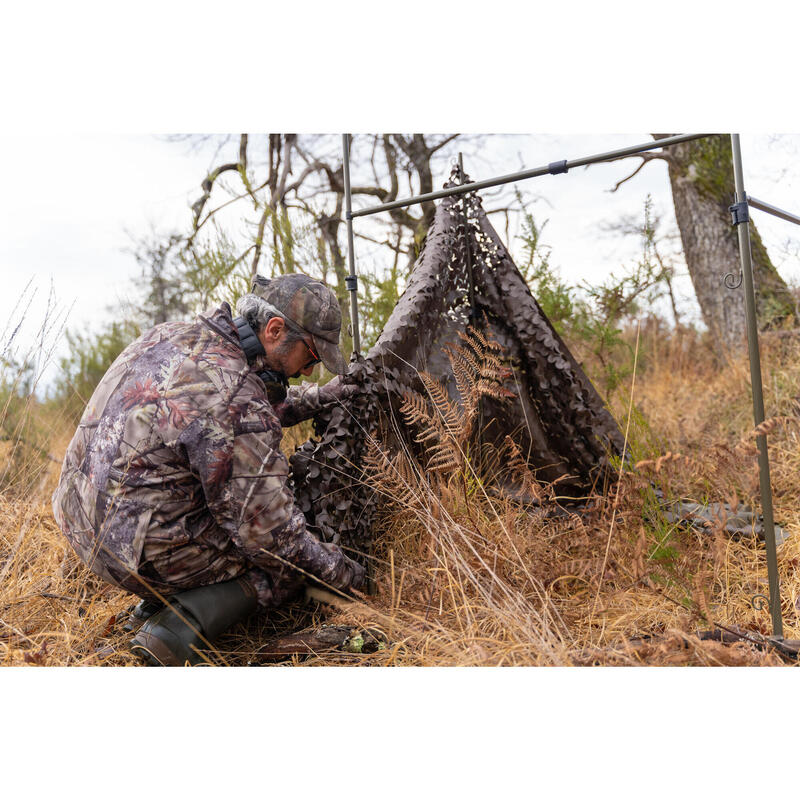 STEVIG CAMOUFLAGENET VOOR DE JACHT GROEN EN BRUIN 4 M X 1,75 M