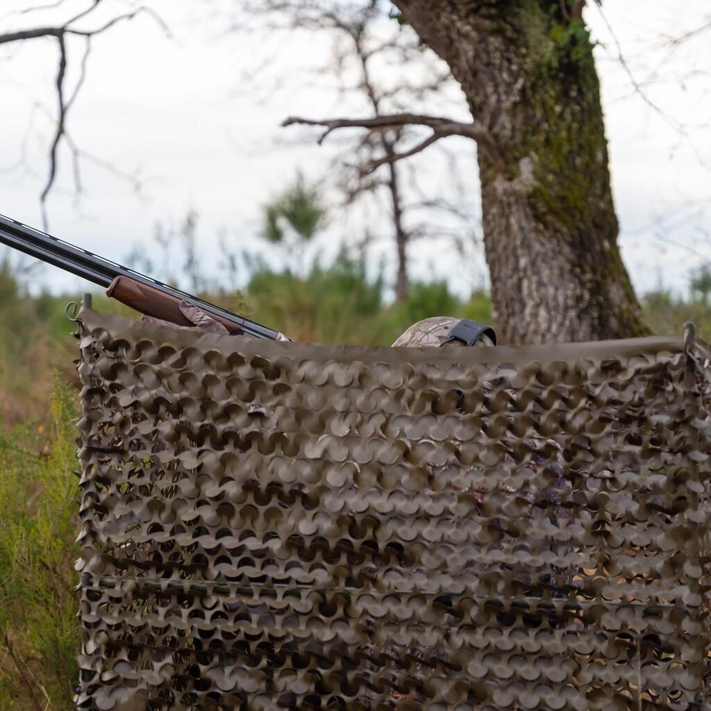 Odolná poľovnícka maskovacia sieť Woodland 4 m x 2,1 mm, zelená a gaštanovohnedá
