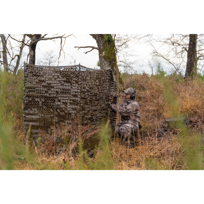 STEVIG CAMOUFLAGENET VOOR DE JACHT GROEN EN BRUIN 4 M X 1,75 M