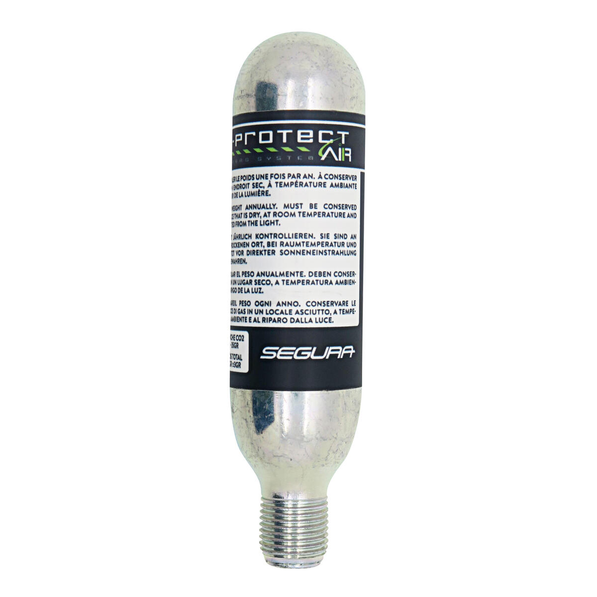 Cartouche CO2 45g gilet de protection airbag SEGURA  L/XL