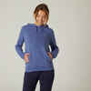 Kapuzenpullover  Fitness mit Kängurutasche Damen blau