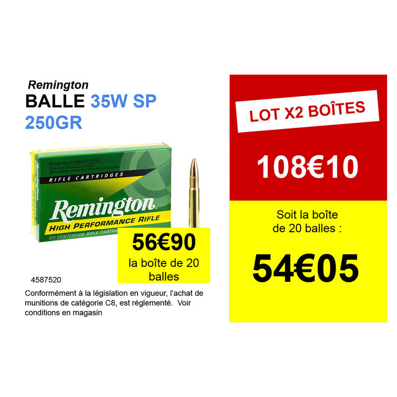 BALLE 35 WHELEN SP 250 grains