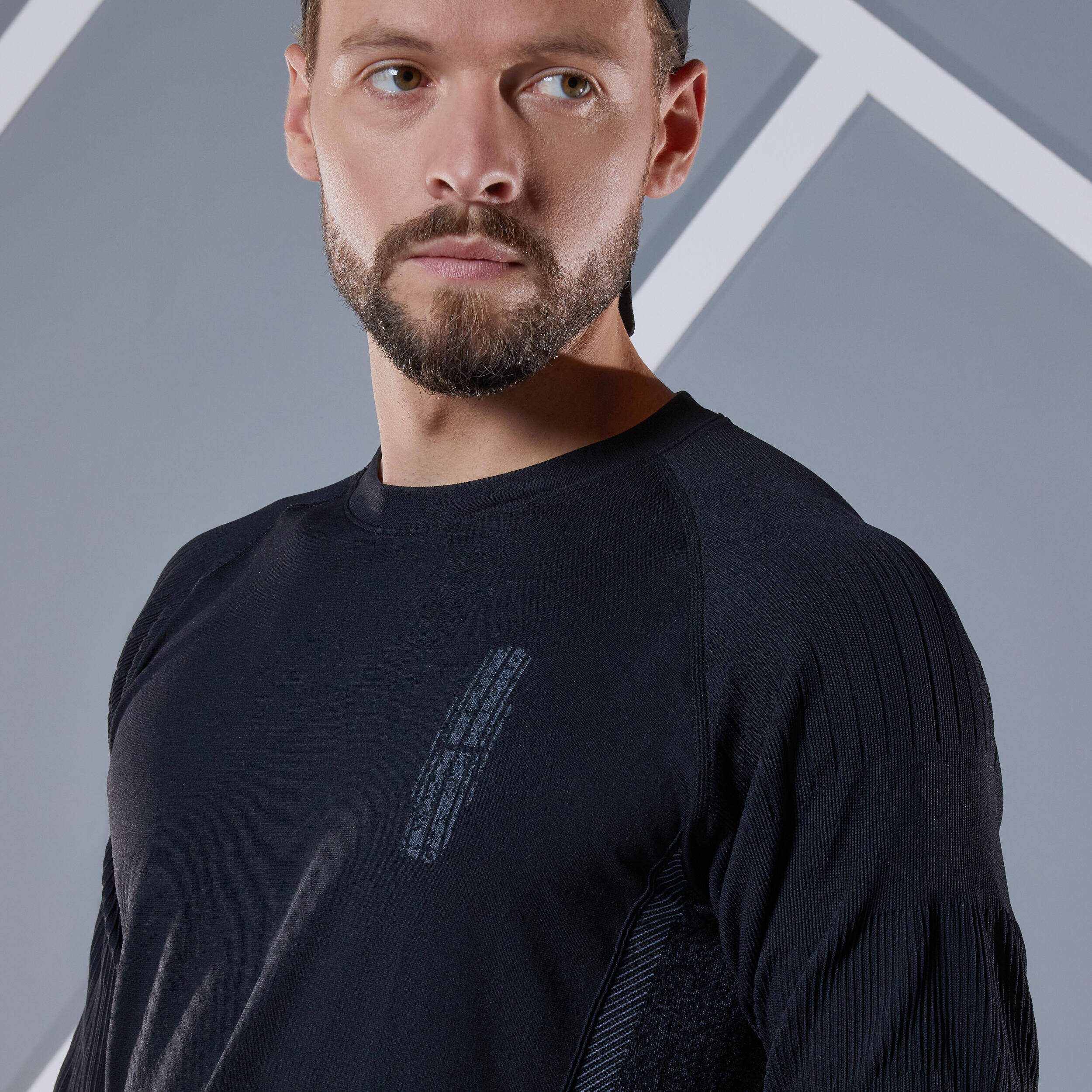 Men Tennis Full Sleeved Warm T-Shirt - Black -  5
