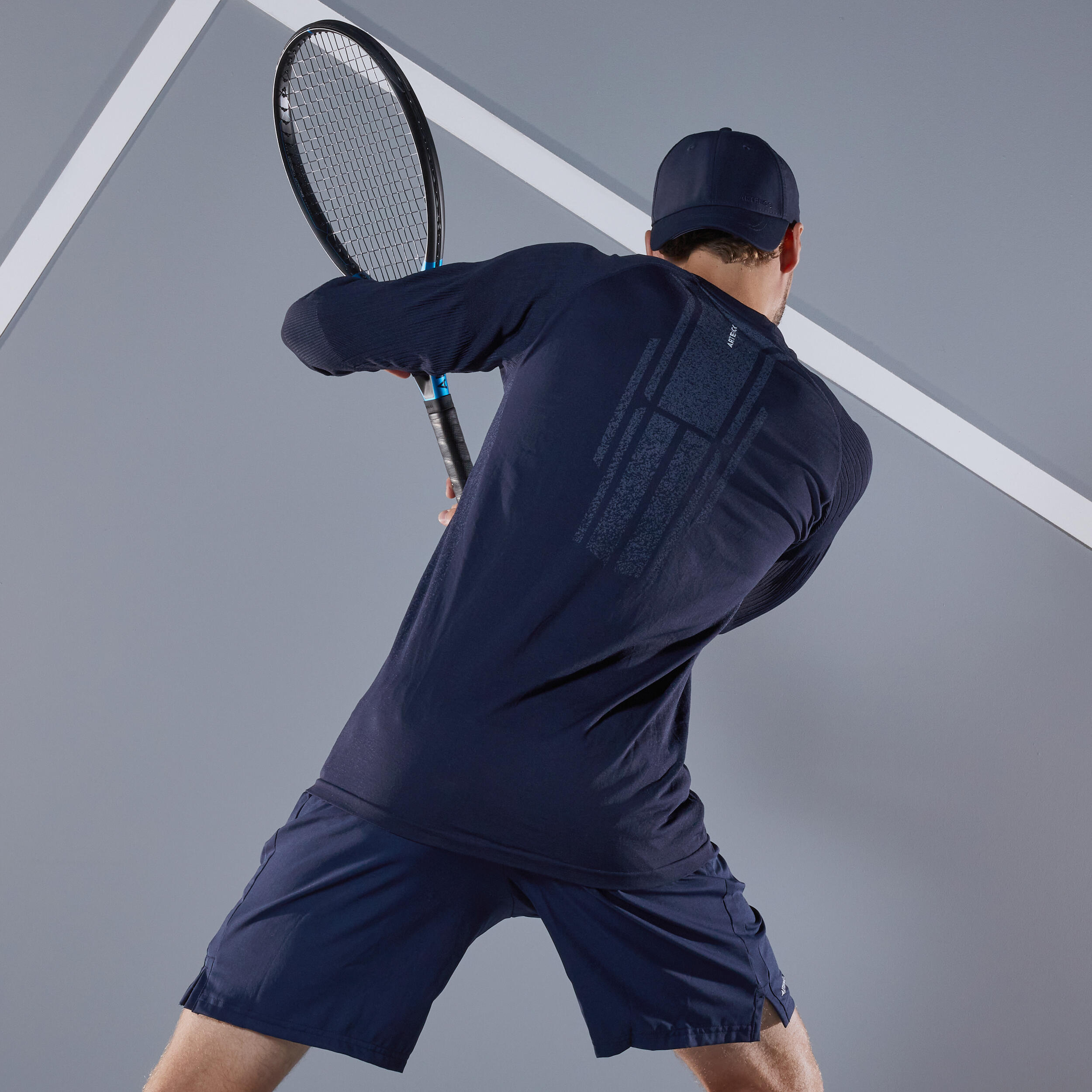 Men's Tennis Long-Sleeved Top Thermic - Navy 5/11