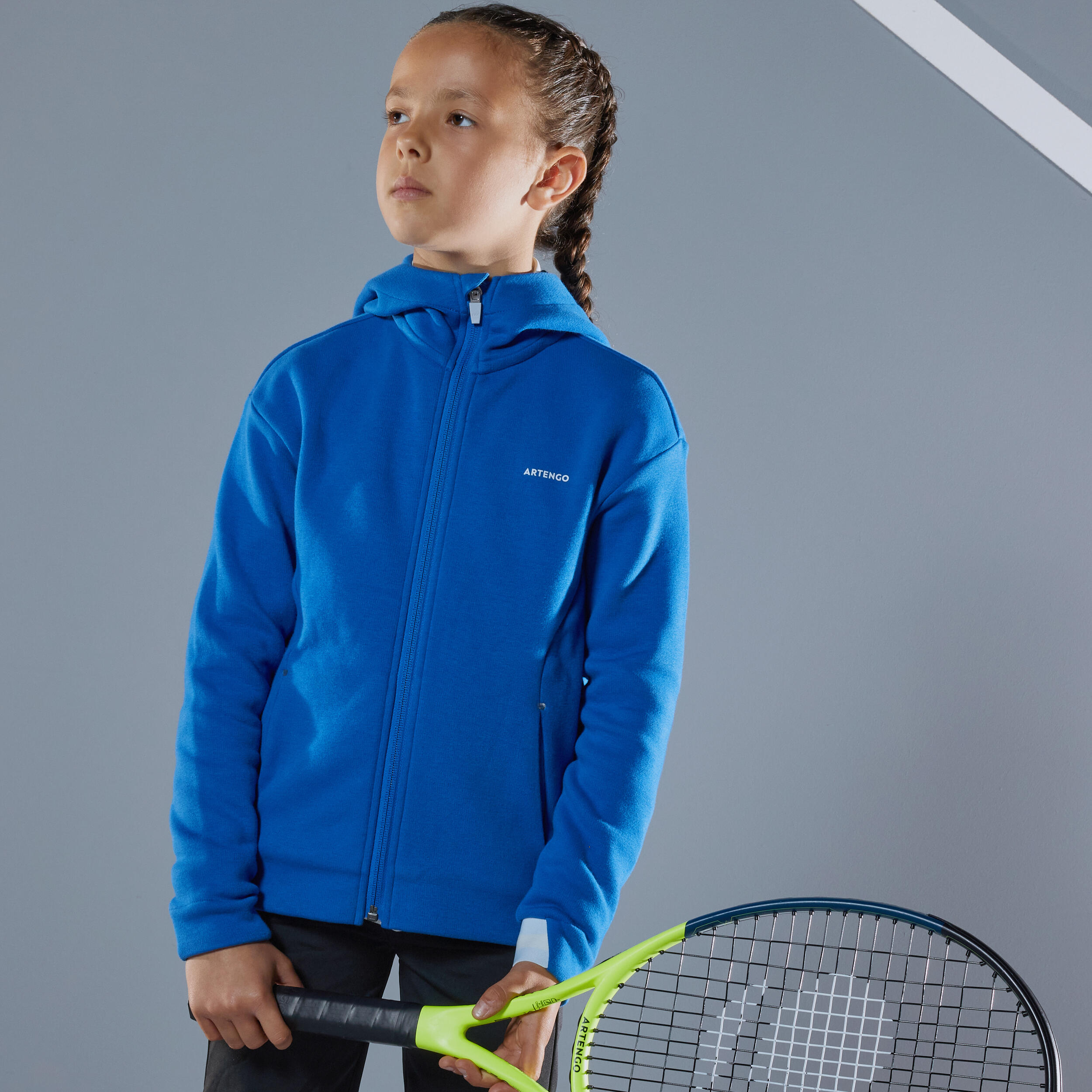 Girls' Thermal Jacket 500 - Sapphire Blue 3/7