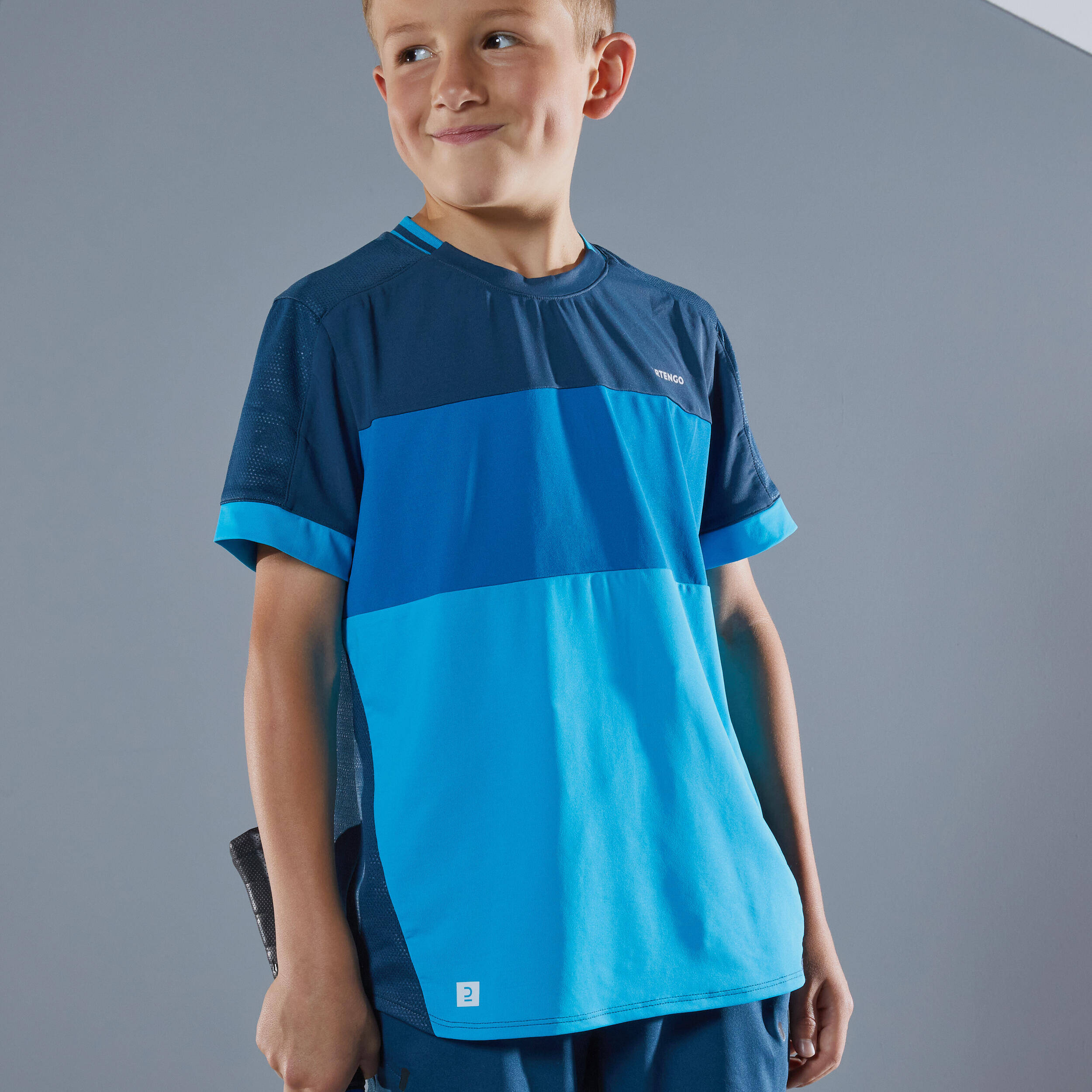 Boys Tennis T-Shirt - TTS500 Inkpot Blue -  1