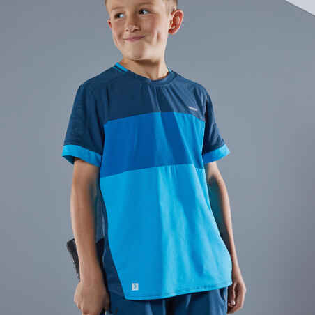 Tennis T-Shirt Kinder TTS500 blau