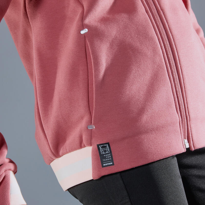 Veste thermique tennis fille- TJK TH vieux rose