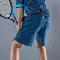 Tennisshorts Jungen 500 warm blau/türkis